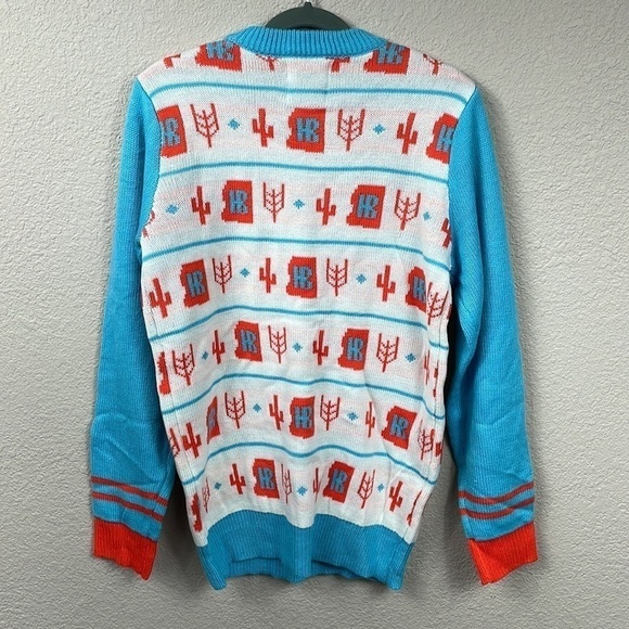 Huss Brewing Co Ugly Christmas Holiday Knit Sweater Arizona Cactus Unisex Sz S - Picture 3 of 7